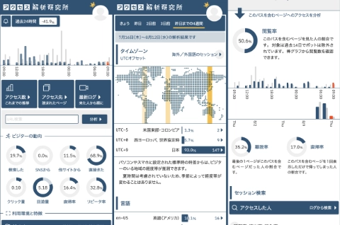 アクセス解析研究所のデモ画面